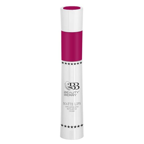 Beauty Berry Matte Lips 2 IN 1 Long Lasting Gloss Matte Lipstick (Magenta)