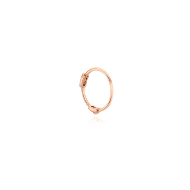 Tirr Lirr 14K Pink Gold Minio One-Touch (L) One-Sided (Outer) Earrings TEPK4P07033M(HF)-L