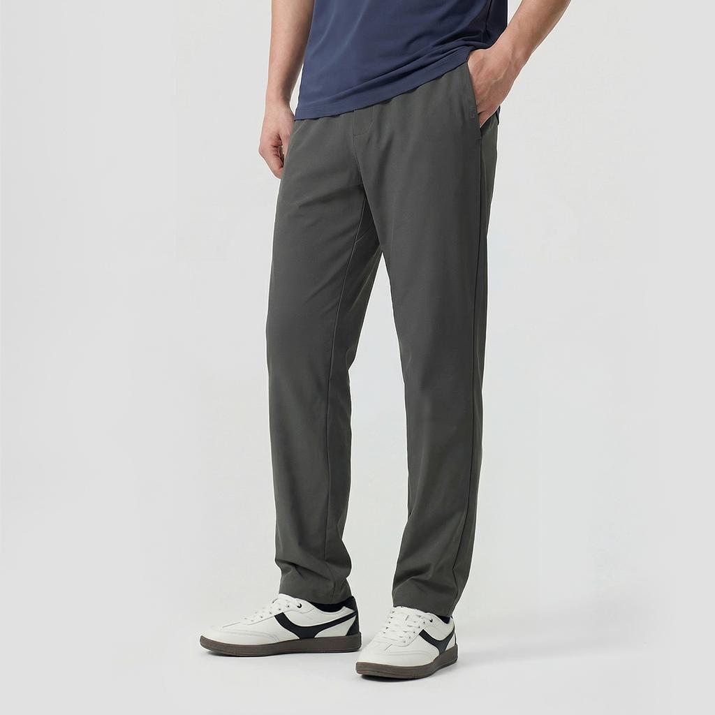 Li Ning Fitness Series Logo Stitching Straight Leg Casual Pants Men Bottoms AYKW361-7