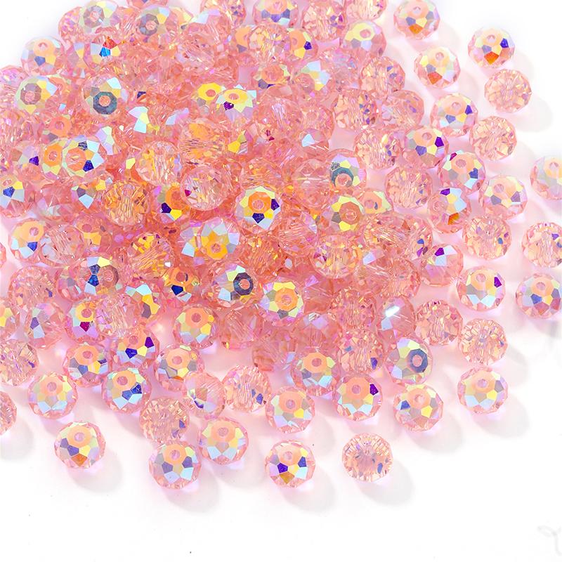 84pcs Czech Faceted Rondelle Beads 8mm AAA Crystal Glass Loose Spacer Beads for DIY Jewelry Bracelet Craft Making Supplies