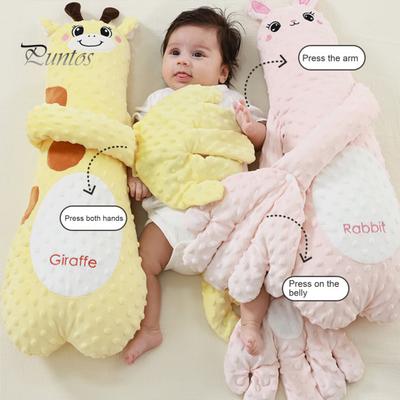 Infant Exhaust Pillow with Cartoon Animal Patterns Easy To Clean Safety Materials Sleeping Pillow for Emotional Soothing
