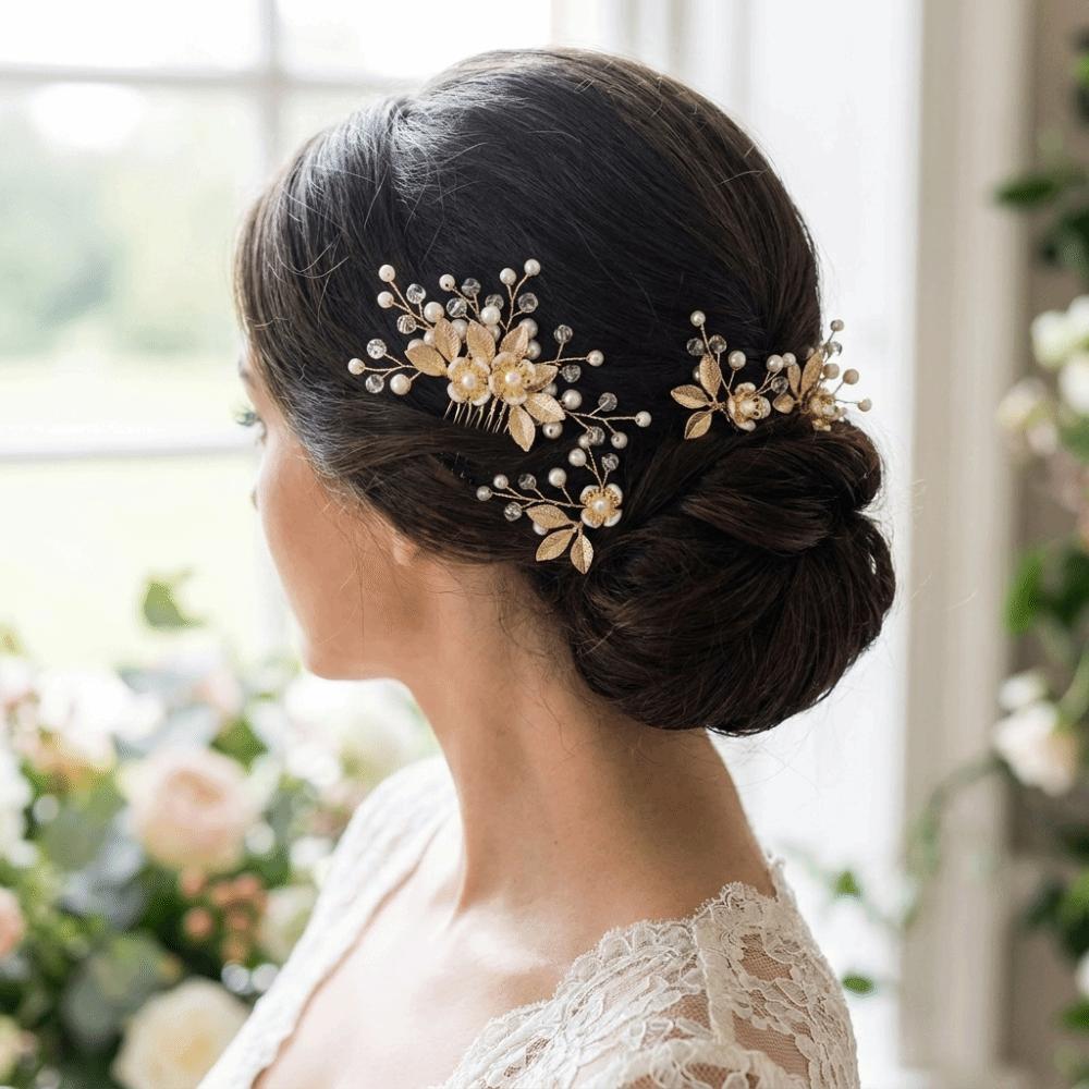 2/4/5Pcs Crystal Bridal Hair Accessories Sparkling Bride Headpiece Set U-shaped Hairpin Pin Party