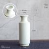 Thin-Walled Translucent White Ceramic Vase, Zen Style, Antique Chinese Plum Blossom Ornament for Living Room Decor.