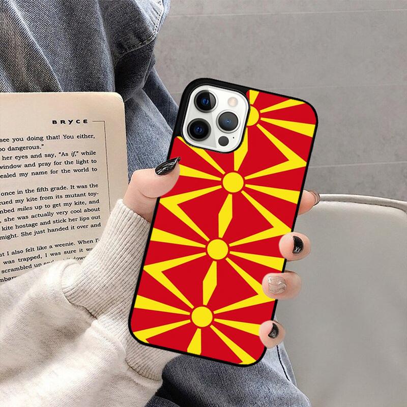 

Macedonia Flag Phone Case For iPhone 17 Air 16 15 14 plus 11 12 13 Pro Max coque Cover Shell iPhone 11pro max