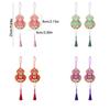 2pcs Cartoon Chinese Style Pendants Lucky Symbol Gold Stamping Tree Hanging Tag with Tassel Traditional Spring Festival Ornament