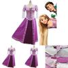 Elegantes Erwachsenen Märchen Prinzessin Rapunzel Cosplay Kostüm für Halloween Partys