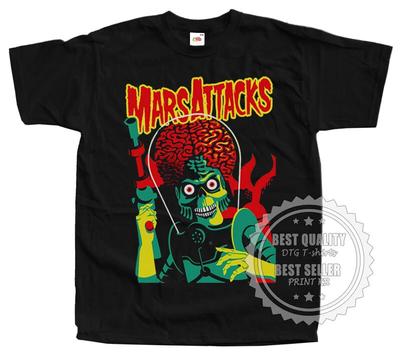 Mars Attack 1996 T-SHIRT Maglietta V40 Poster Film NERO tutte le taglie dalla S alla 5XL