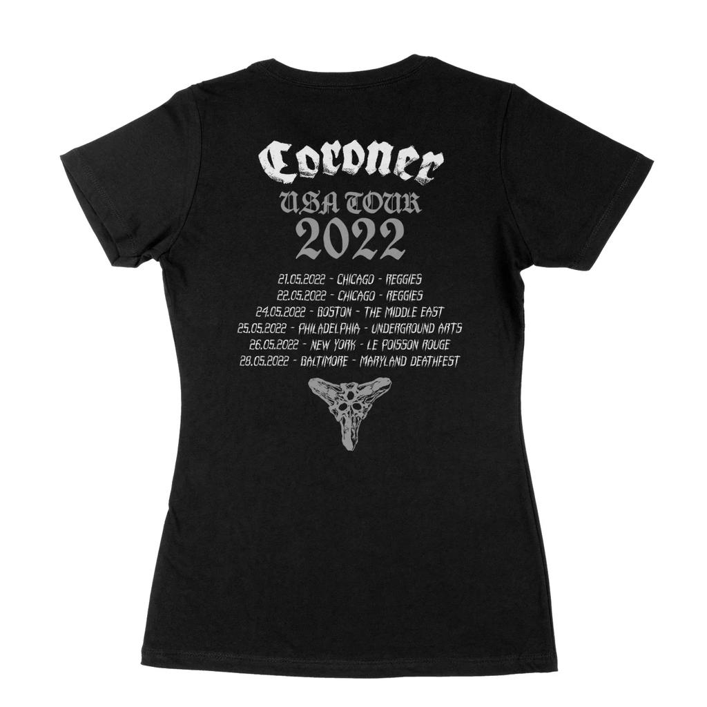 Coroner Skull 2022 Tour Leisure Tshirt Luxury Brand for Men and Women