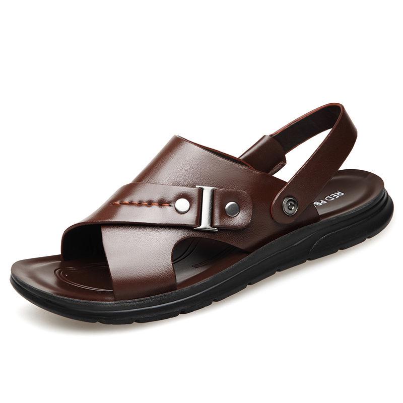

Повседневная обувь, мужские сандалии, модные однотонные пляжные сандалии с мягкой подошвой, мужская обувь, тапочки, мужская обувь на плоской подошве 39 коричневый