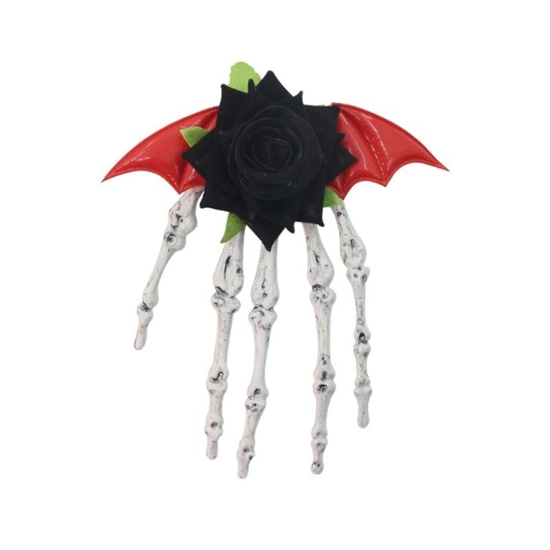 1PC Plastic Skull Hand Hairpin Secure Grip For Halloween Costumes Themed Event And Creative Outfit Styling