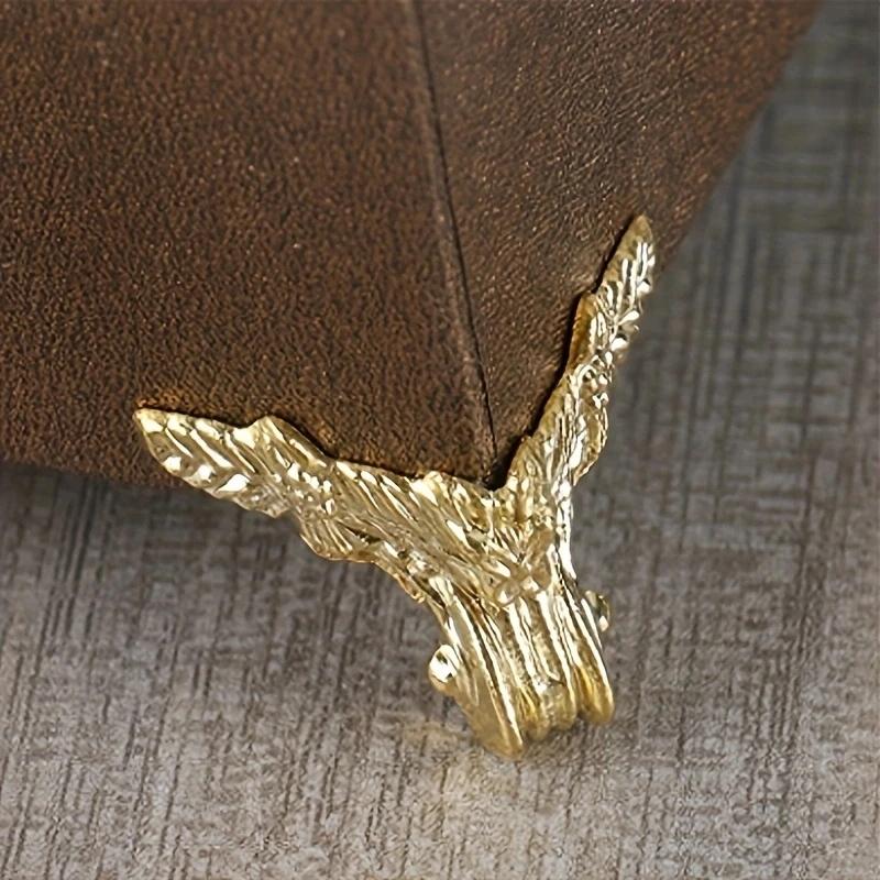 

8pcs Antique Corner Protection Wooden Box Foot Leg Corner Protector Retro Furniture Decoration Decorative Cover