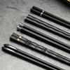 5 Pairs Premium Alloy Chopsticks Set - Antibacterial,Reusable Japanese & Chinese Chopsticks with Silver Ion Technology