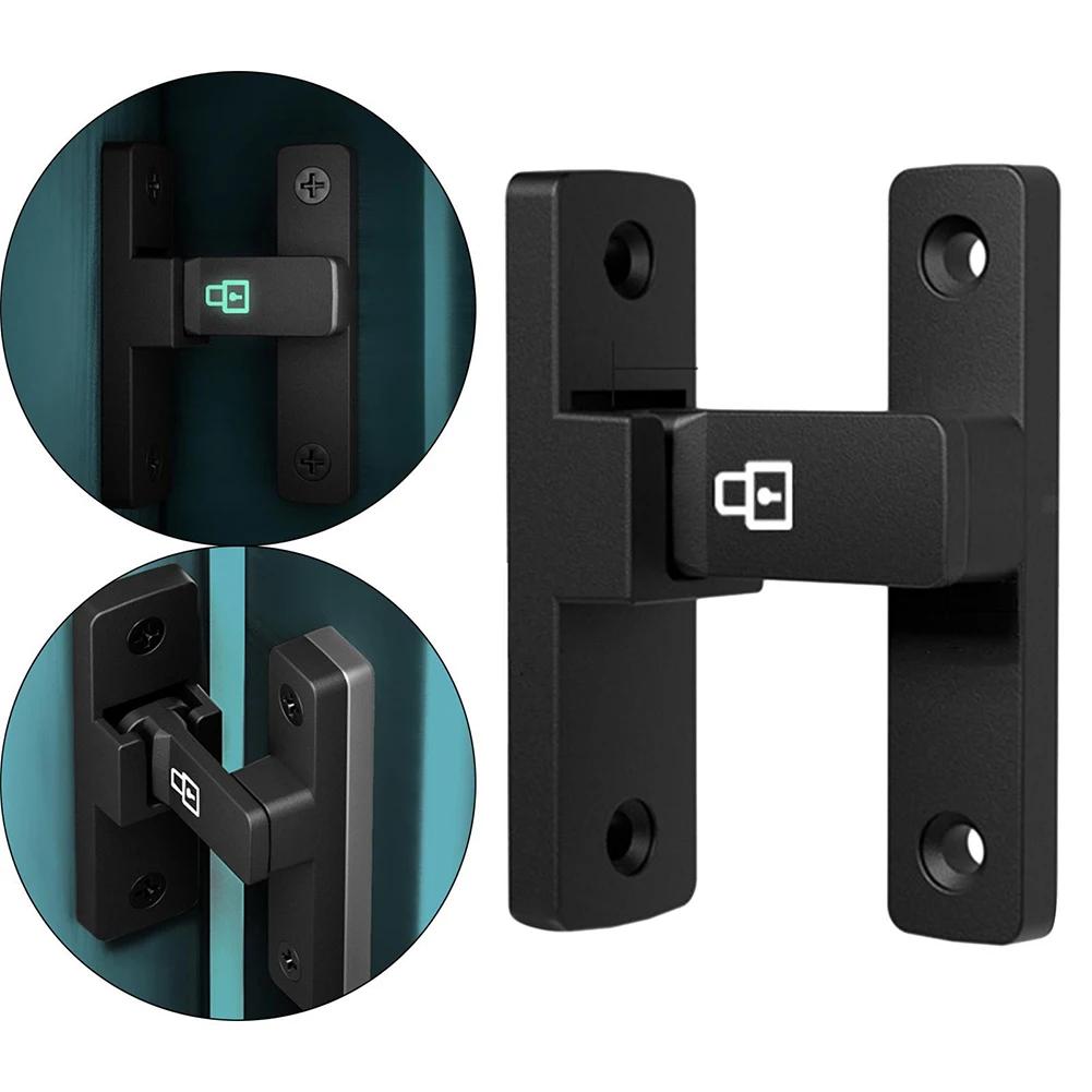 Leuchtender Türriegel, 90-Grad-Schiebetürschloss, frei stanzbarer Innentürriegel, rechtwinkliger Schiebetorschloss-Hardware