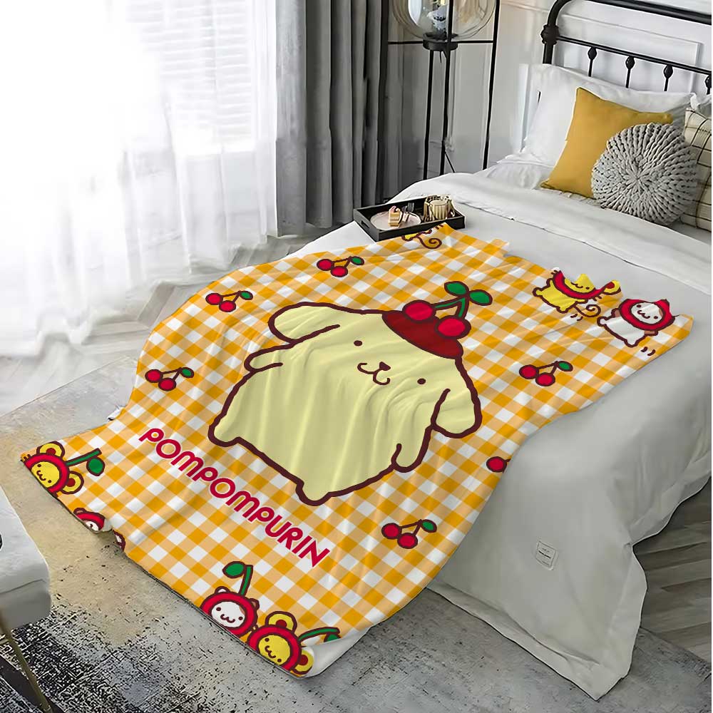 Anime Decke Schule Kawaii PomPomPurins Flauschige Weiche Decken für Bett Schlafzimmer Dekoration Haus Tagesdecke das Sofa Überwurf Winter