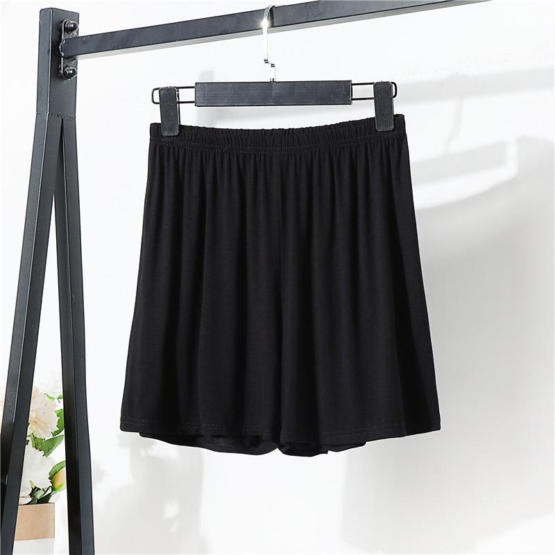 Women's summer modal shorts for outdoor wear, plus size, high-waisted, wide-leg, loose-fitting sleep pants, thin safety pants, casual pants