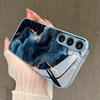 Gold Streaked Blue Marble Fashion Phone Cases for Samsung Galaxy S26 S25 S24 S23 S22 S21 FE Ultra Plus Phone Case Coque Fundas