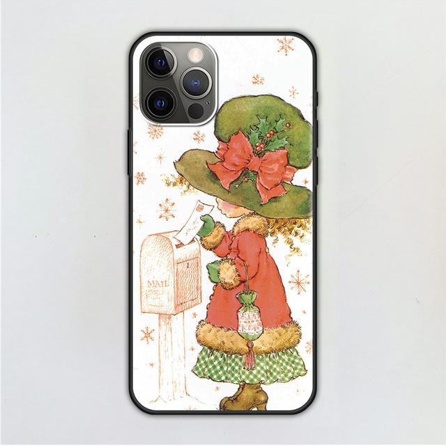 Etui na telefon komórkowy dla iPhone 14 12 Mini 11 Pro X Xs Max Xr 8 7 6 6s Plus Czarne TPU Fundas Silikonowe Capa Wzór Sarah Kay