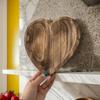 Wood Tray Wooden Trays For Decor Heart Shaped Hand Carved Natural Craft Plate Fruit Bowl Creative For Kitchen Dining Appetizer