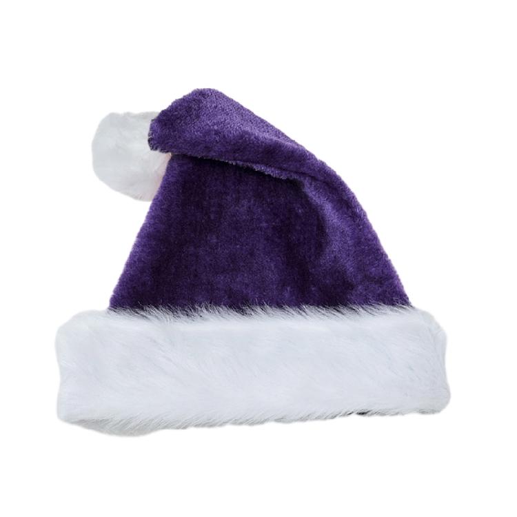 Adult Christmas Santa Hat with White Brim Cap New Year Party Cosplay Accessories