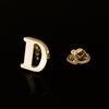 Quality Brass Initial A To Z 26 Letters Pin Golden Color Fashion English Symbol Design Men'S Suit Collar Lapel Brooch Pin