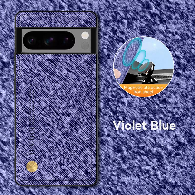 Kožené pouzdro pro Magsafe Google Pixel 8A 7A 8 7 Pro Bezdrátové nabíjení Vestavěné železo Nárazuvzdorný kryt na telefon