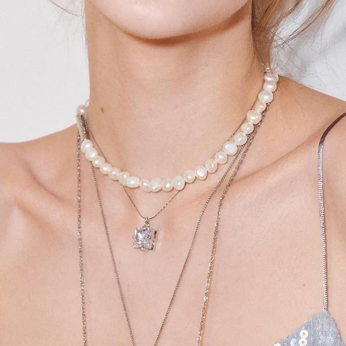 Baroque Pearl Margnet Choker / 2color