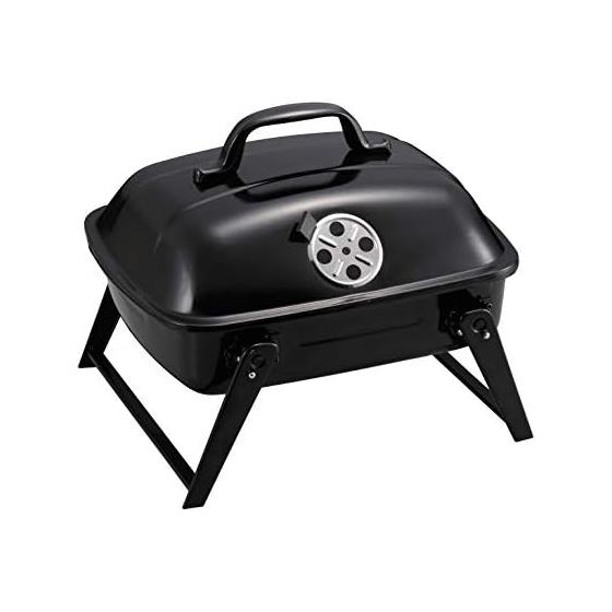CAPTAIN STAG BBQ Stove Grill Oven Bonfire Stand BBQ Smoke Oven Grill Mini with Lid Black UG-61
