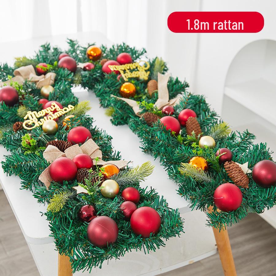 Enchanted Snowy Christmas Rattan Wreath for Window and Mall Displays