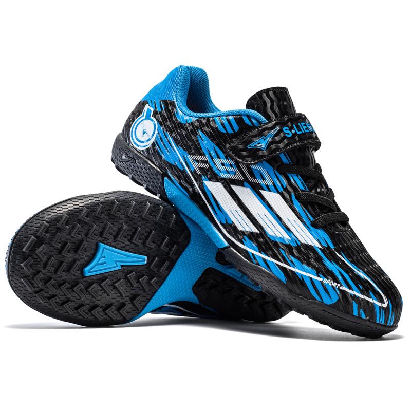 New children's Velcro football shoes primary school students game sports shoes boys and girls TF broken nail sneakers