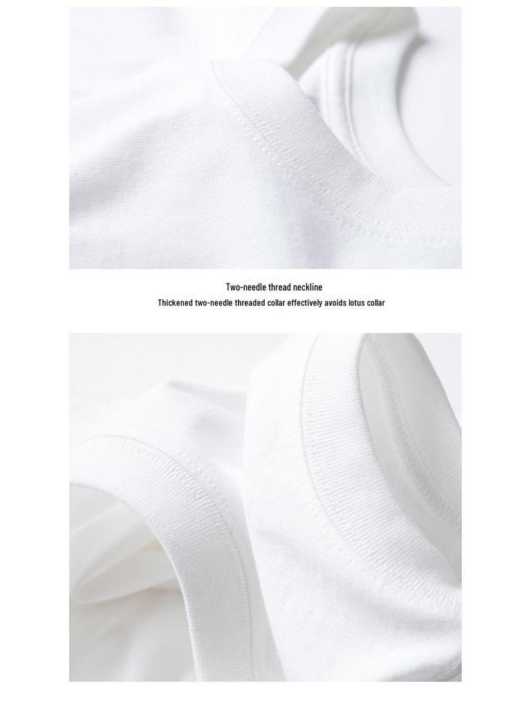 Camiseta unisex de algodón peinado de 220 g, color blanco, manga corta, cuello redondo, color liso