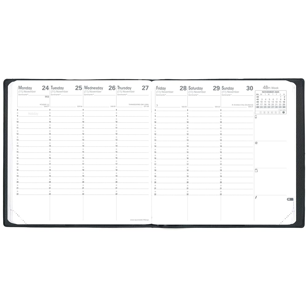 Quo Vadis Executive 4/Club Diary (Starting April 2025) (Weekly Vertical, Square Size, 16x16cm), Sky Blue (qv66202sb)