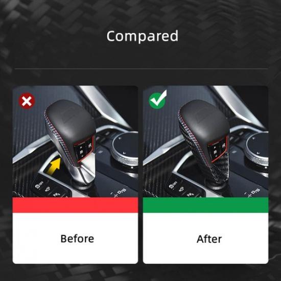Hard Carbon Fiber Car Gear Shift Knob Sticker For BMW X3M X4M X5M X6M -2025