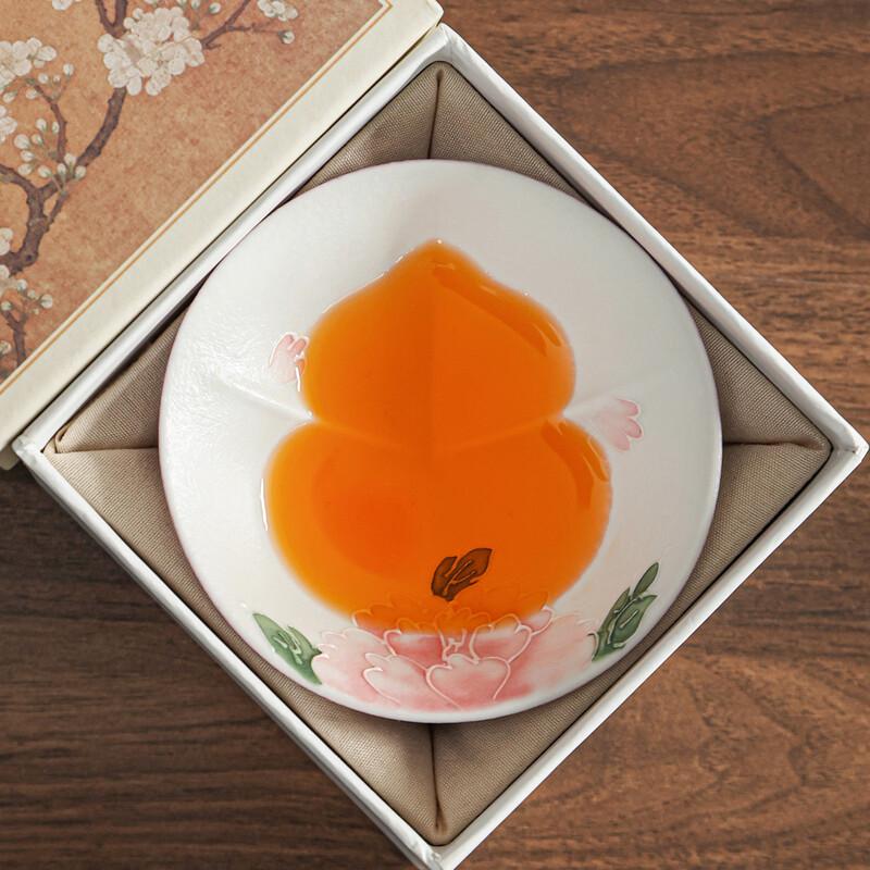 Hand-painted Peony Gourd Ceramic Tea Cup