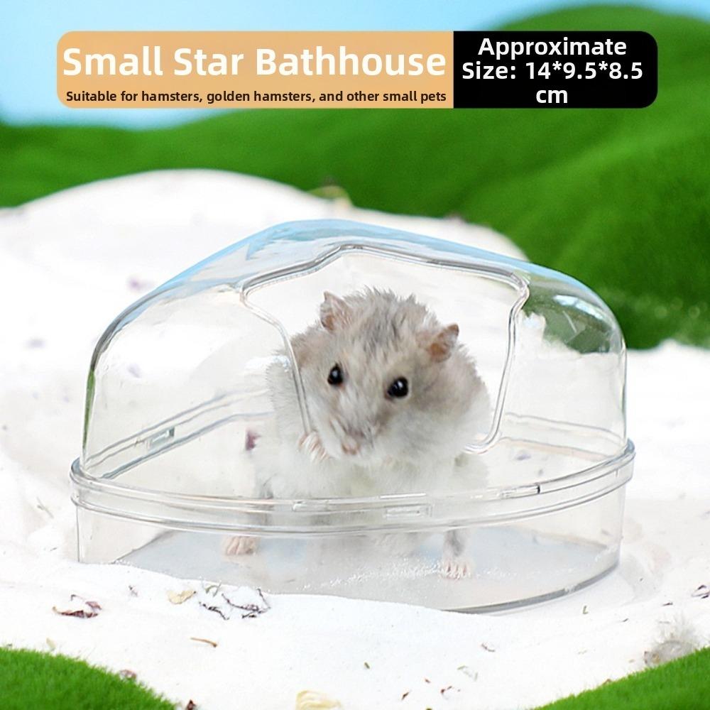 Cheese Shape Hamster Sand Bath Box Plastic Small Animal Bathtub Hamster Litter Box for Small Pets