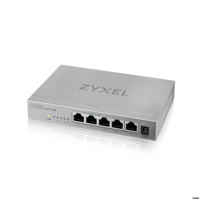 Switch - zyxel - xmg-105 - 5 ports 2,5g - 1 sfp+ - unmanaged - bureau