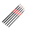 5pcs Wooden Short rod nylon hair oil brush flat head children's painting watercolor pen round head acrylic paint oil brush set