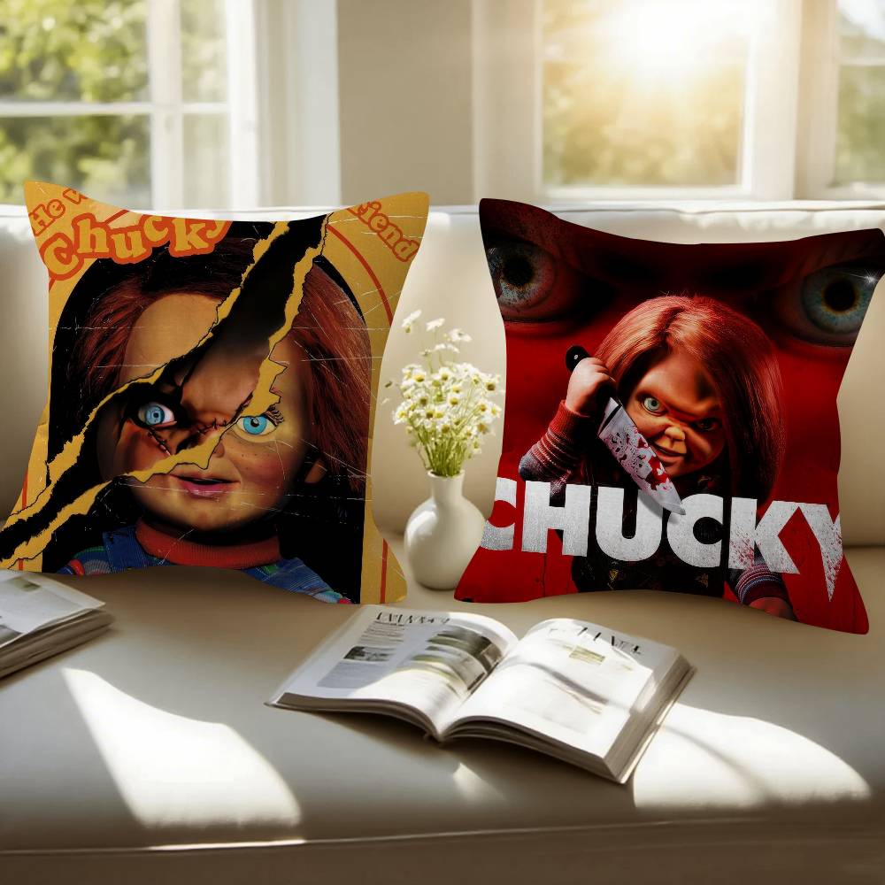 Classic Chucky Horror Movie   Pillow Cover for Bedroom Room and Living Room Sofa Decorative Cushion Cover