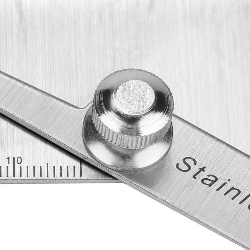 Rotating Protractor Ruler, 0-180 Degrees, Stainless Steel, Ruler, Measuring Tool, Angle and Length Measurement, Suitable for Student Drawings, Enginee