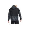 Nike Color Block Striped Running Training Hooded Jacket Men jackets Black DD6103-010