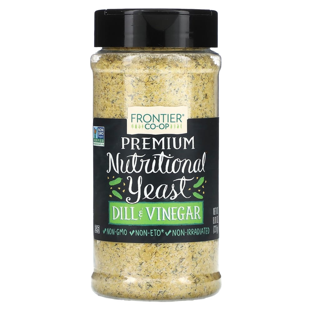 Frontier Natural Products Premium Nutritional Yeast with Dill & Vinegar, 227g (8.01oz) 227g - 1 ea
