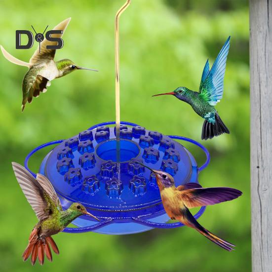 Bird Feeder Flower Shape Design Hummingbird Feeder All-Weather Water Drinker Integrated Flower Core Soaking Bird Feeder