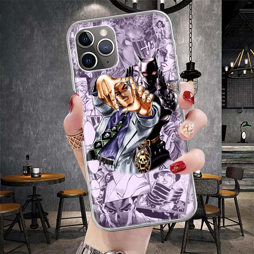 Anime JoJo Killer Queen Soft Phone Case For IPhone 11 17 Air 16E 16 Pro Max 15 + 14 Plus 13 Mini 12 Apple 7 SE 8 Fundas Coque 11
