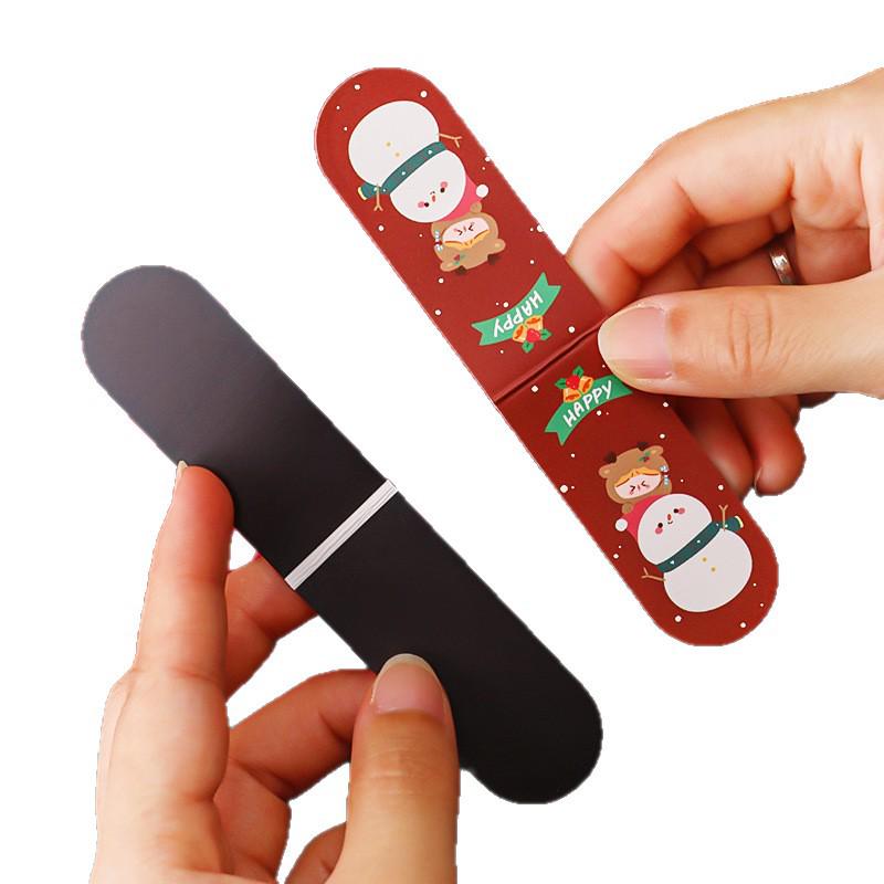 Christmas Cartoon Magnetic Bookmark - Cute Page Holder for Students, Perfect Study Stationery Gift