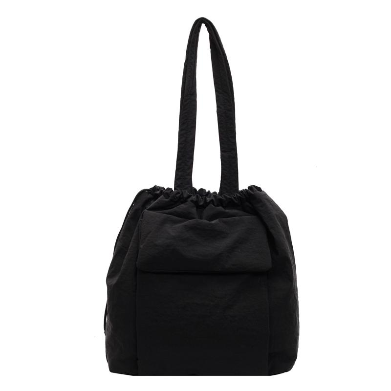Unique Single Shoulder Cord Bag for Ladies  High Capacity  Leisure Time  3D Pocket  Versatile Bag  Simple  Solid Color  New
