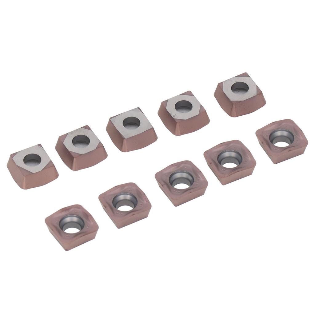 10PCS Coated Carbide Inserts Indexable CNC Milling Inserts Lathe Cutting Tool Machine Clip Type