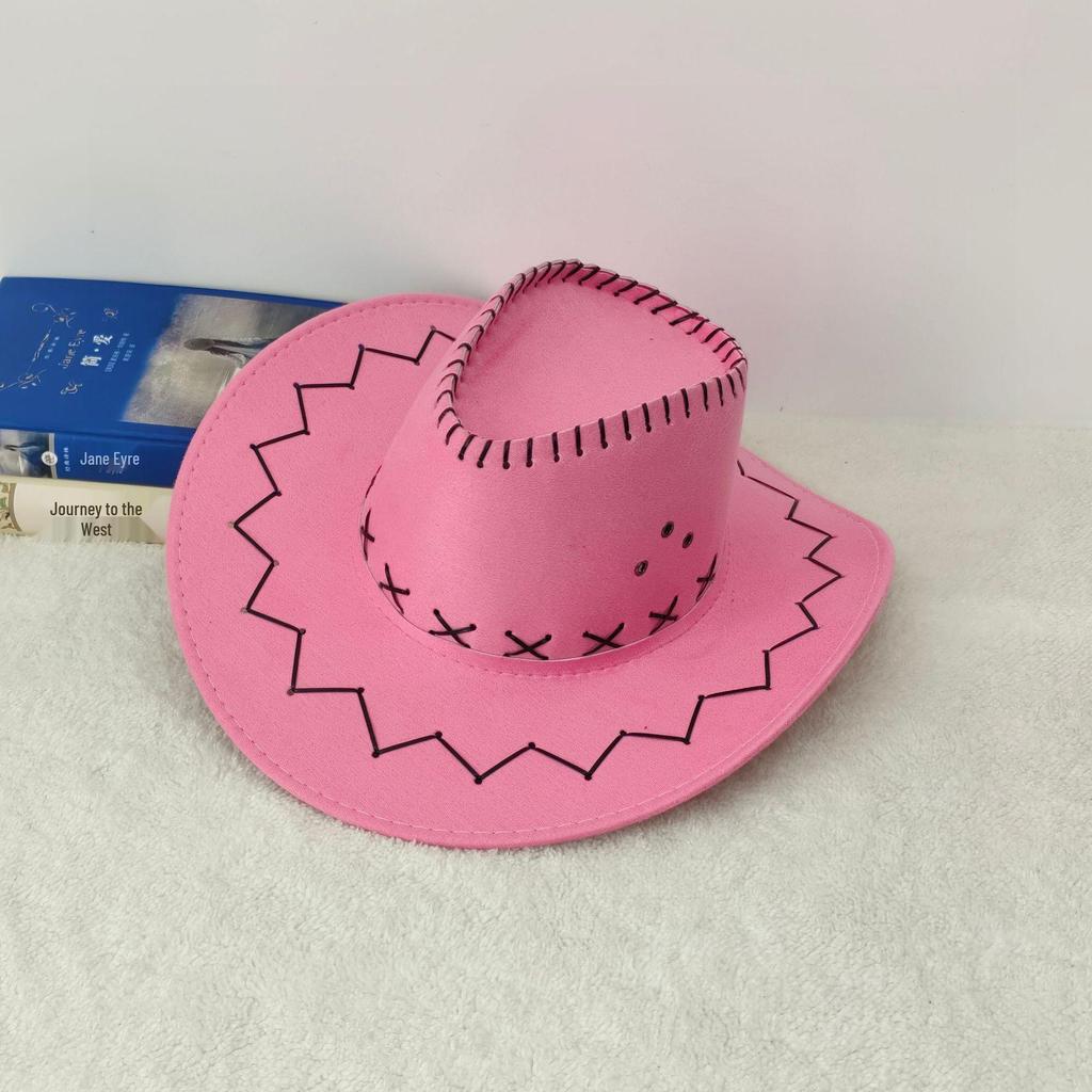 Western Cowboy Straw Hat for Men & Women - Sun Protection Wide Brim Beach & Outdoor Travel Hat