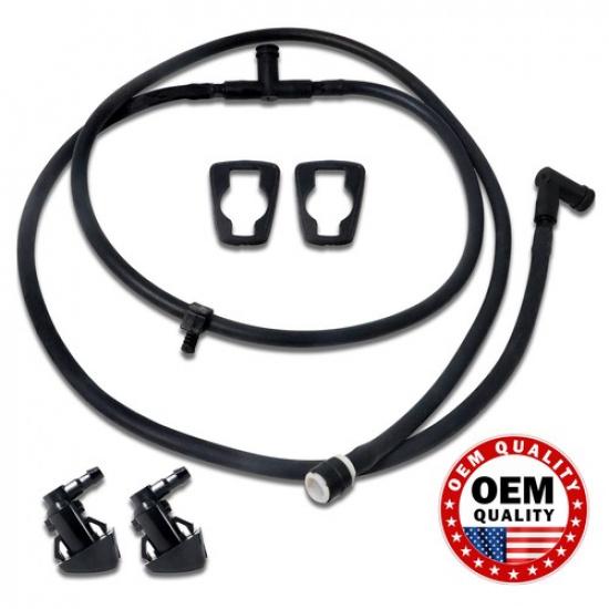 

2011-2016 Ford F250 F350 F450 Windshield Washer Hose And Nozzle BC3Z17K605B | Black | 2pcs | Front | Easy tallation | Mounting Hardware