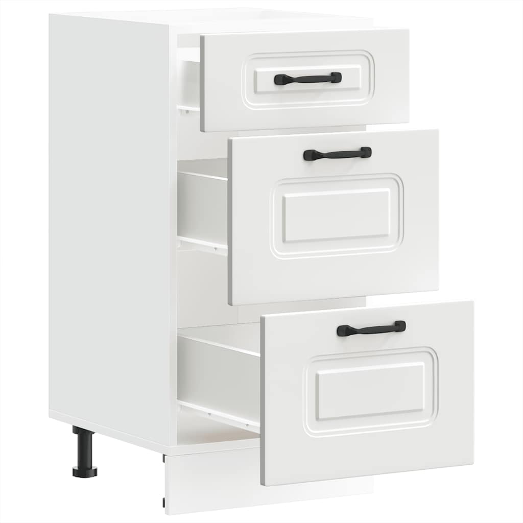 vidaXL Kitchen Base Cabinet Kalmar White Wood Composite