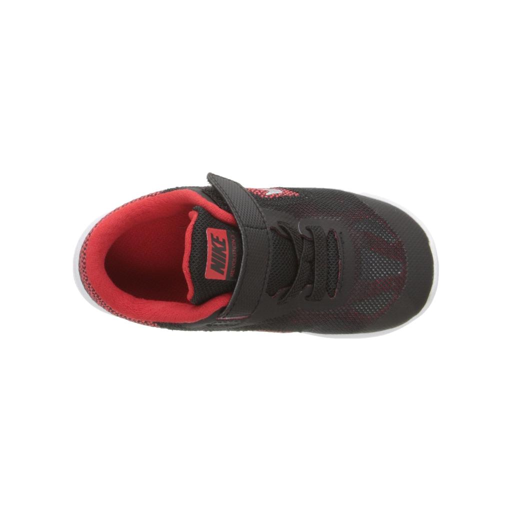 Nike Revolution 3 Comfortable Versatile Shock Absorbing Durable Low Top Walking Shoes Baby Shoes Black Red 819415600