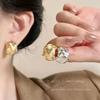 Korean Matte Frosted Round Ball Earrings: High-End Niche Design Women's Ear Studs